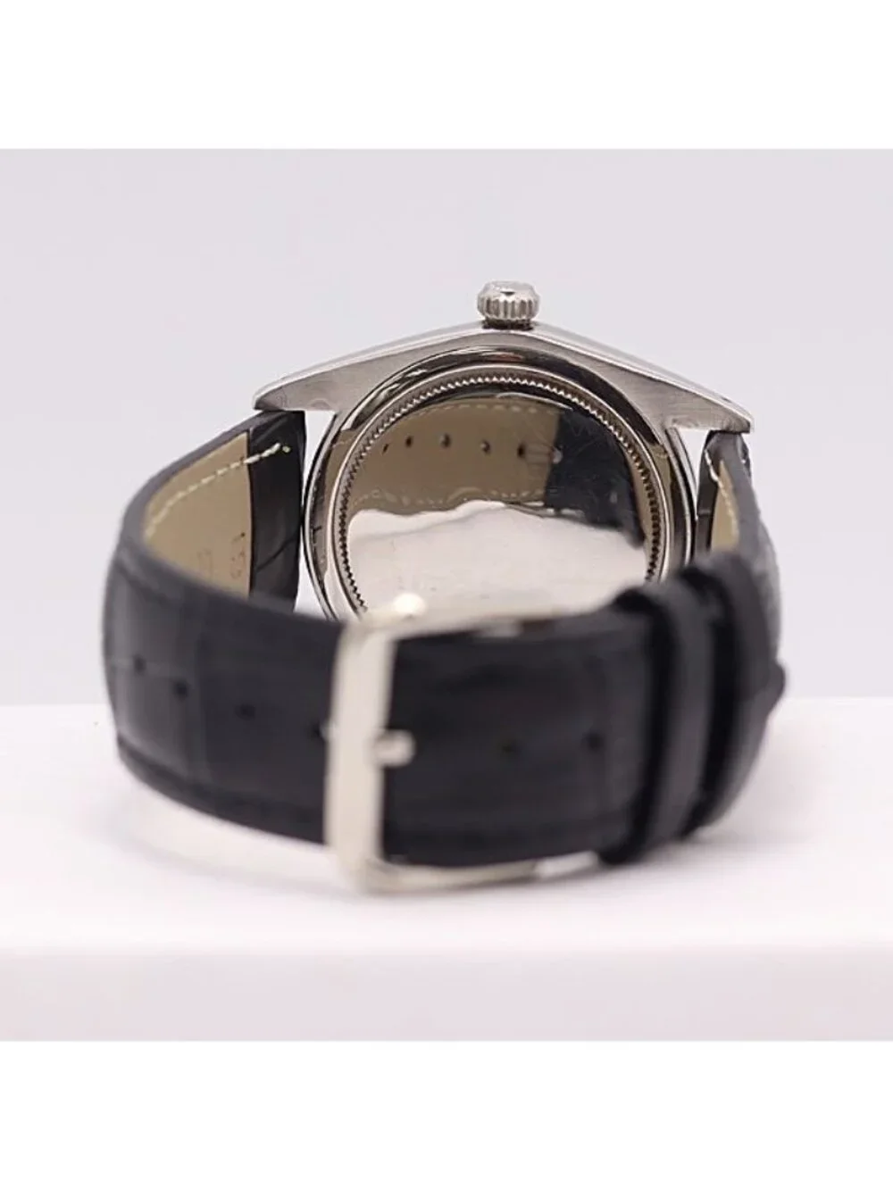 Rolex Oyster Date Precision Hand Wound Black Dial Watch